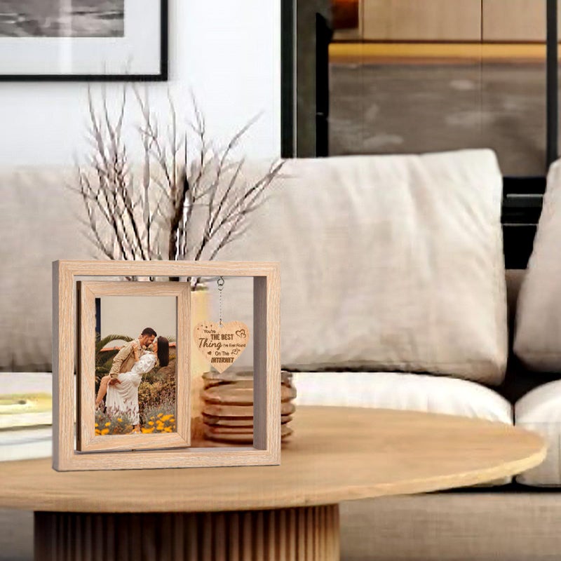 ishine Romantic Couples Picture Frames Anniversary Birthday Gifts for Her Girlfriend Graduation Gifts for Him Boyfriend  Wedding Gifts for Couples Wife Husband  I Love You to The Moon & Back (Couples Photo - Image 5