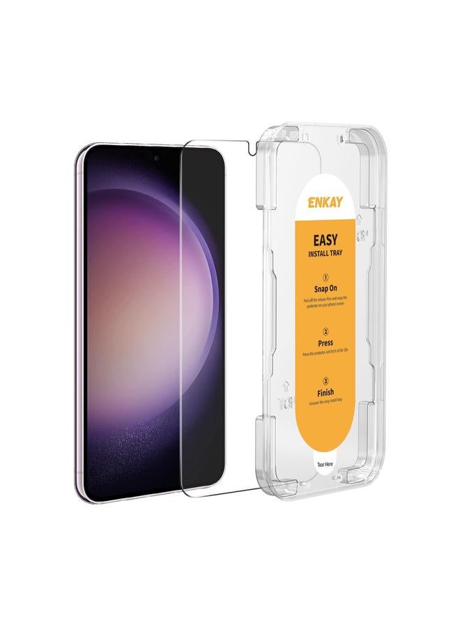 ENKAY Case For Samsung Galaxy S23+ 5G / S22+ 5G Easy Install 0.18mm High Alumina Silicon Full Glass Film, Support Ultrasonic Unlock - Image 1