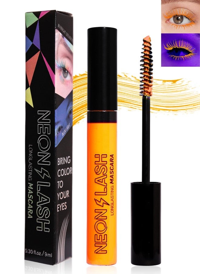 LYSdefeu UV Glow Colored Mascara Volume and Length-1 Pcs Orange Waterproof Mascara for Eyelashes, Fast Dry Curling rimel de pestañas,Long Lasting Smudgeproof,for Halloween Party,Stage Use,Clubbing Makeup-03 - Image 1
