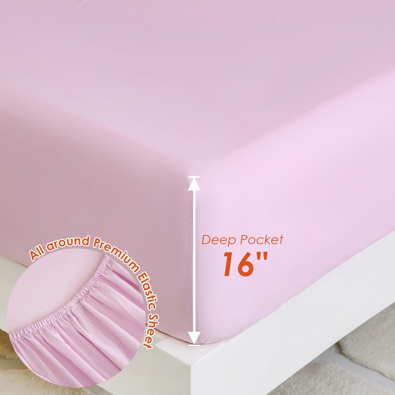 Homilay Toddler Comforter Set for Kids, Boys, Girls, 4 Pieces Bed-in-a-Bag Bedding Set, All Season Ultra Soft Sheets Set with Comforter, Cute Rabbit - Image 5