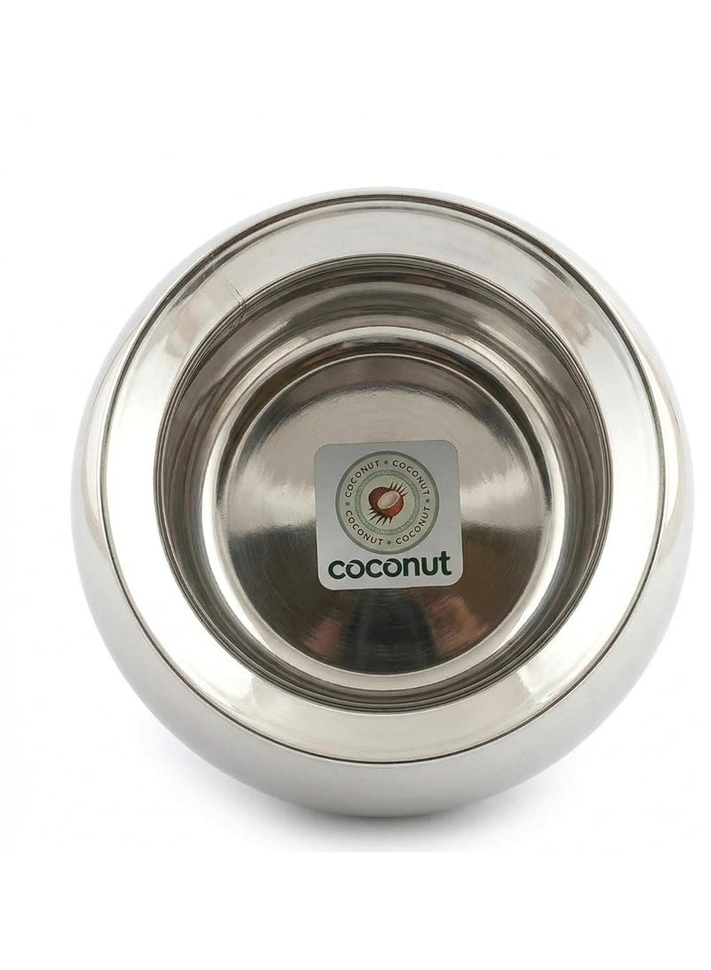 Coconut Stainless Steel Heavy Gauge Pongal Pot | Gundu Balloon Handi | Multipurpose Steel Cooking Vessel | Rust Resistant, Durable Kitchen Pot for Daily & Festival Use (3000ml) - Image 4