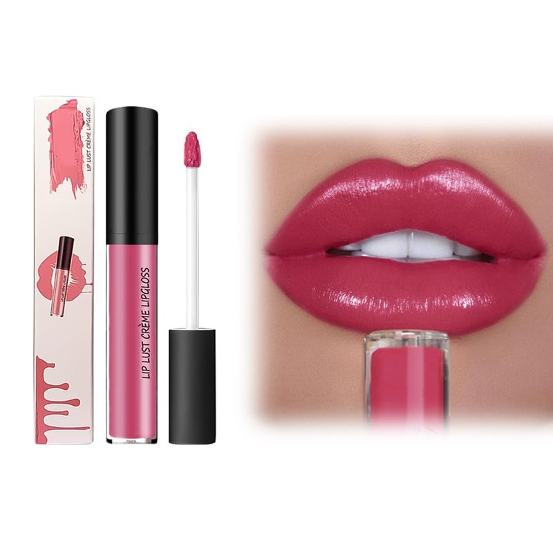 12 Colors Cream Texture Lipstick, 2026 Upgrade 12 Colors Lips Staining Lip Oil Long Lasting Lip Gloss Natural Non-Stick Non-Fading Liquid Lipstick, Hydrating Lip Tint Waterproof LipStain (#6) - Image 1