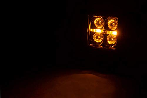 Rough Country 2" Black Series Square LED Cube Lights | Amber DRL - 70903BLKDRLA - Image 2