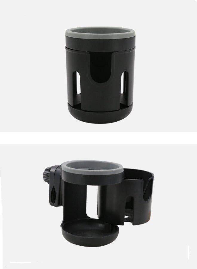 Stroller Cup and Bottle Holder - Dual Compartment, Safety Seat Compatible, Perfect for Water Bottles and Milk Bottles - Image 4