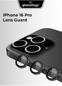 glassology iPhone 16 Pro Lens Guard Scratch Resistant Anti-Fingerprint Camera Protection (Black)  - Image 1