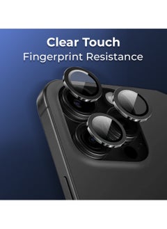 glassology iPhone 16 Pro Lens Guard Scratch Resistant Anti-Fingerprint Camera Protection (Black)  - Image 2