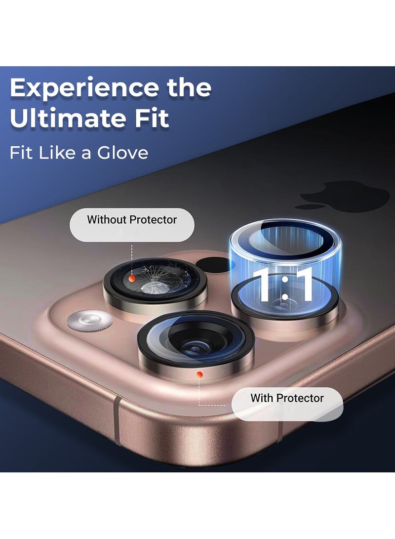 glassology iPhone 16 Pro Lens Guard Scratch Resistant Anti-Fingerprint Camera Protection (Black) - Image 4