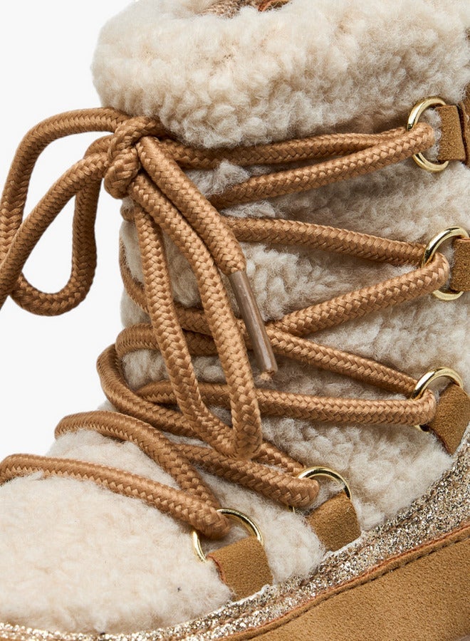 Barefeet Panelled Lace-Up Ankle Boots with Pull Tabs - Image 4