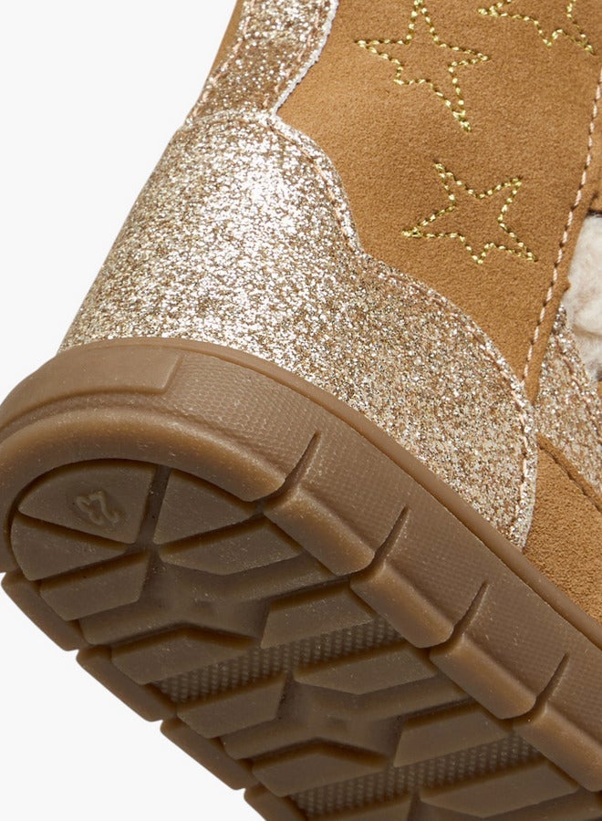 Barefeet Panelled Lace-Up Ankle Boots with Pull Tabs - Image 5