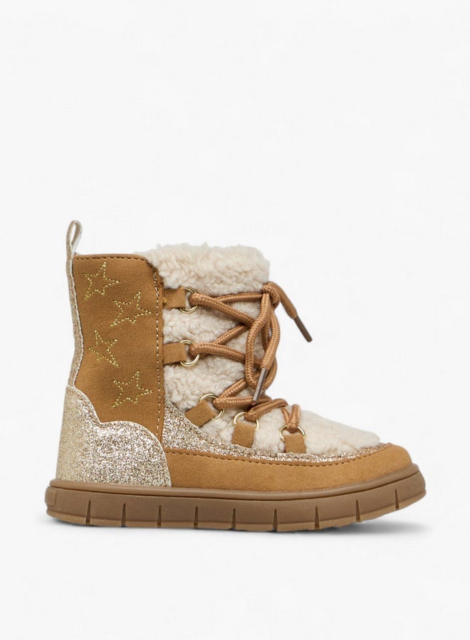 Barefeet Panelled Lace-Up Ankle Boots with Pull Tabs - Image 2