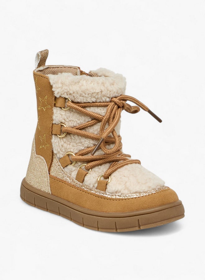 Barefeet Panelled Lace-Up Ankle Boots with Pull Tabs - Image 3