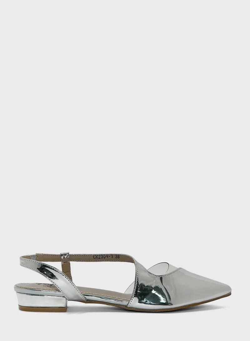 Ginger Pointed Slingback Flat Shoe