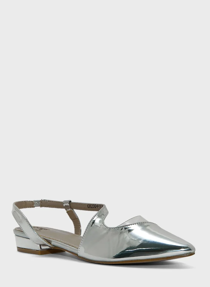 Ginger Pointed Slingback Flat Shoe