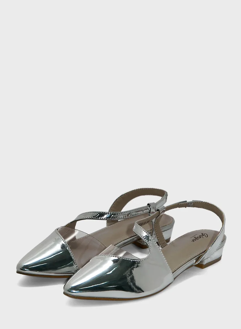 Ginger Pointed Slingback Flat Shoe