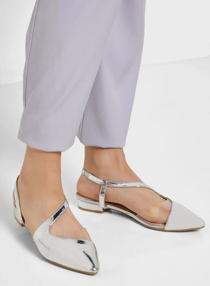 Ginger Pointed Slingback Flat Shoe