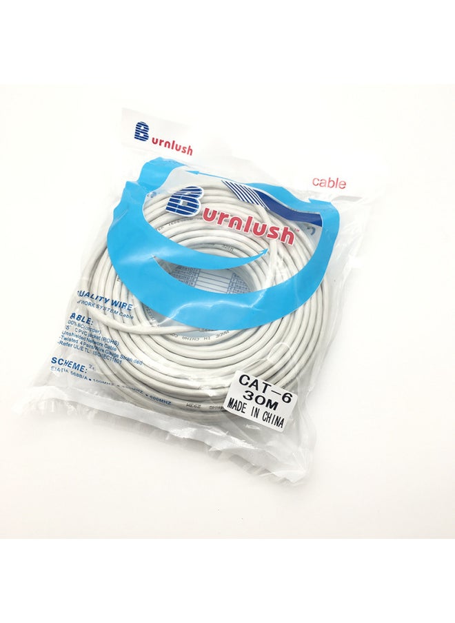 Generic Six Types Of Unshielded Network Cable Copper Clad Aluminum Core Unshielded Computer Network Cable Broadband Monitoring Twisted Pair-Color:light Gray-Line Length:10 M  - Image 5