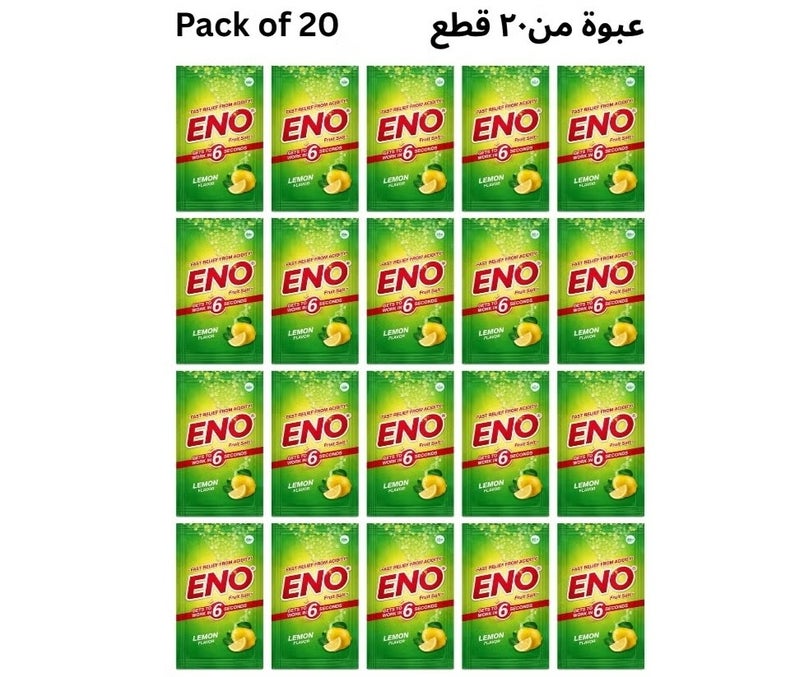 20 قطعة من مسحوق مضاد للحموضة بنكهة الليمون