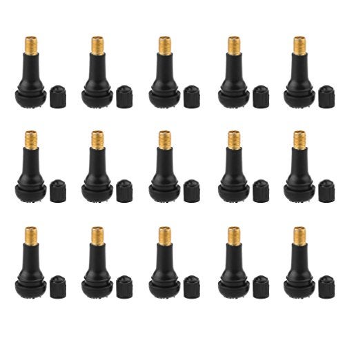 CM Cosmos Black TR413 Rubber Snap-in Valve Stems Tire Valve Stems Tyre Valve Stems, 15 Pack - Image 1