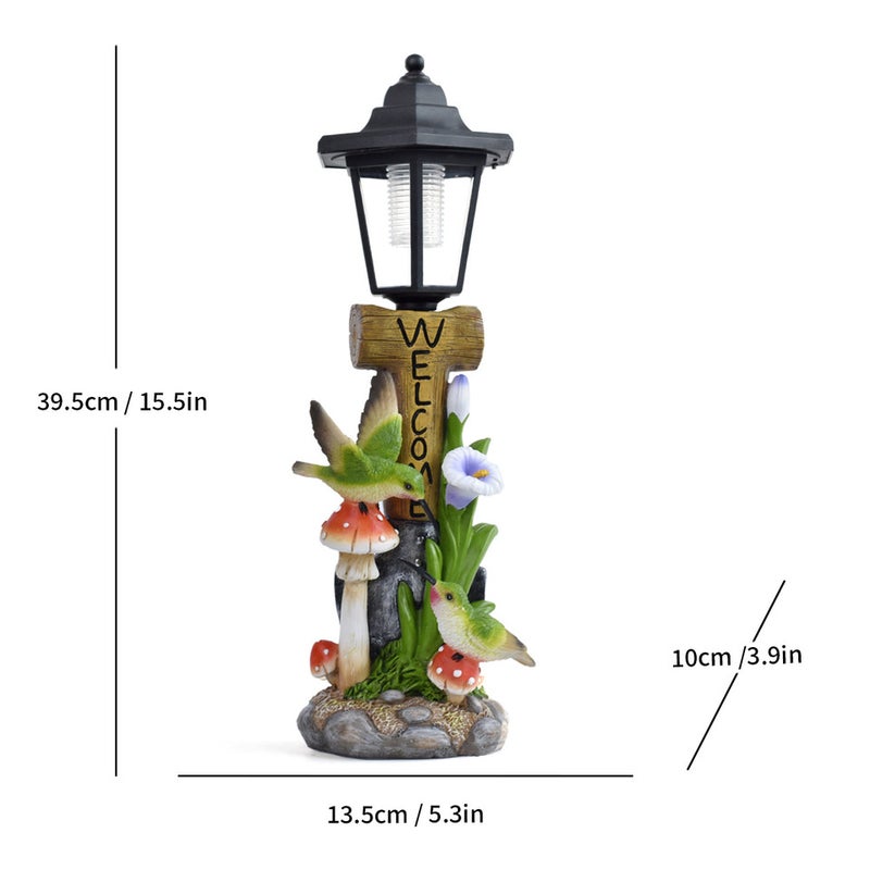 Resin Owl Solar Light Animal Statue Path Lamp for Villa Garden Landscape Decorative Night Light - Image 1