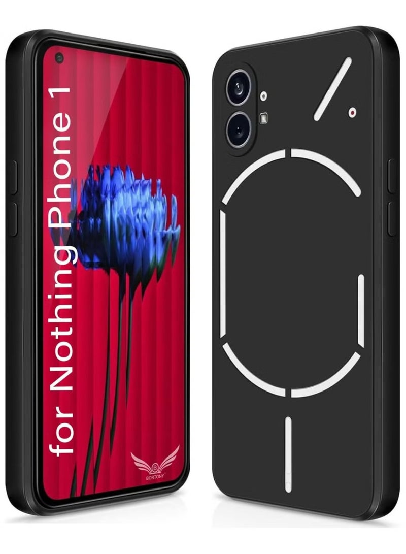 TIGER Case Compatible with Nothing Phone 1 (6.55") – Liquid Jelly Silicone Cover | Anti-Scratch, Shockproof & Flexible Protective Case – Soft-Touch, Slim & Lightweight for Nothing Phone 1  	Black - Image 1