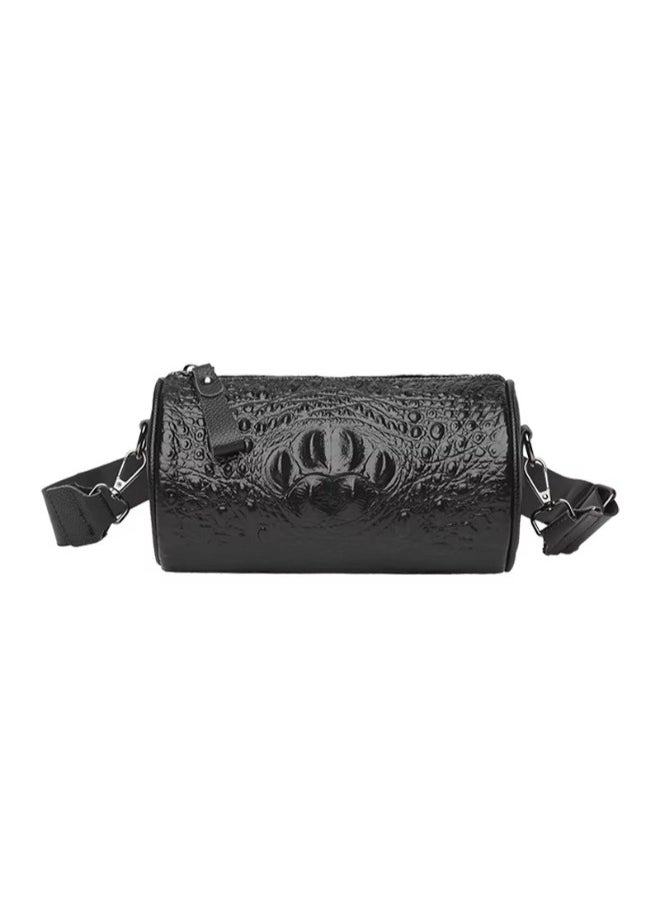 Rup Art Crocodile Cowhide Leather Handbag – Stylish Dhol-Style Shoulder & Crossbody Bag  - Image 1