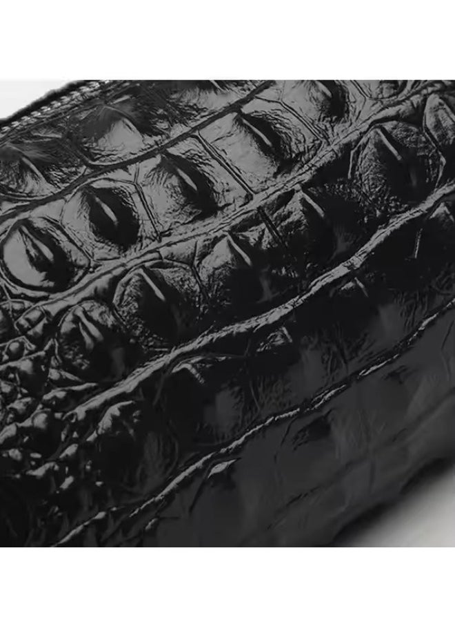Rup Art Crocodile Cowhide Leather Handbag – Stylish Dhol-Style Shoulder & Crossbody Bag  - Image 3