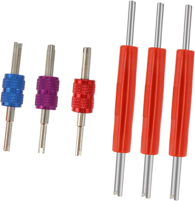 6Pcs Dual Head Valve Core Remover Tool for Tire Repair Efficient Tire Valve Core Removal Tool with Compact Design for Motorcycles and Bikes - Image 1