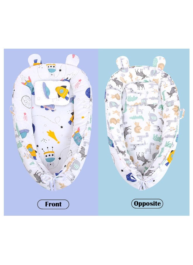 ZCM-HAPPY - Soft and Lightweight Portable Design with Printed Bassinet Foldable Crib for Newborn - Image 1