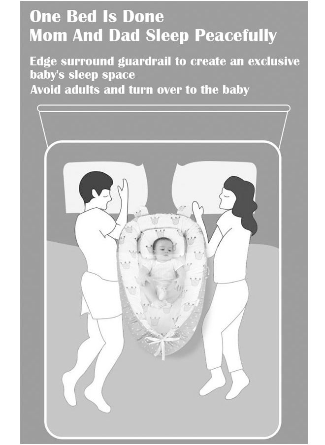ZCM-HAPPY - Soft and Lightweight Portable Design with Printed Bassinet Foldable Crib for Newborn - Image 1
