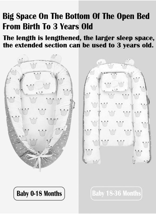 ZCM-HAPPY - Soft and Lightweight Portable Design with Printed Bassinet Foldable Crib for Newborn - Image 1