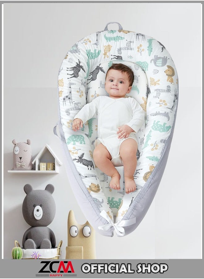 ZCM-HAPPY - Soft and Lightweight Portable Design with Printed Bassinet Foldable Crib for Newborn - Image 1