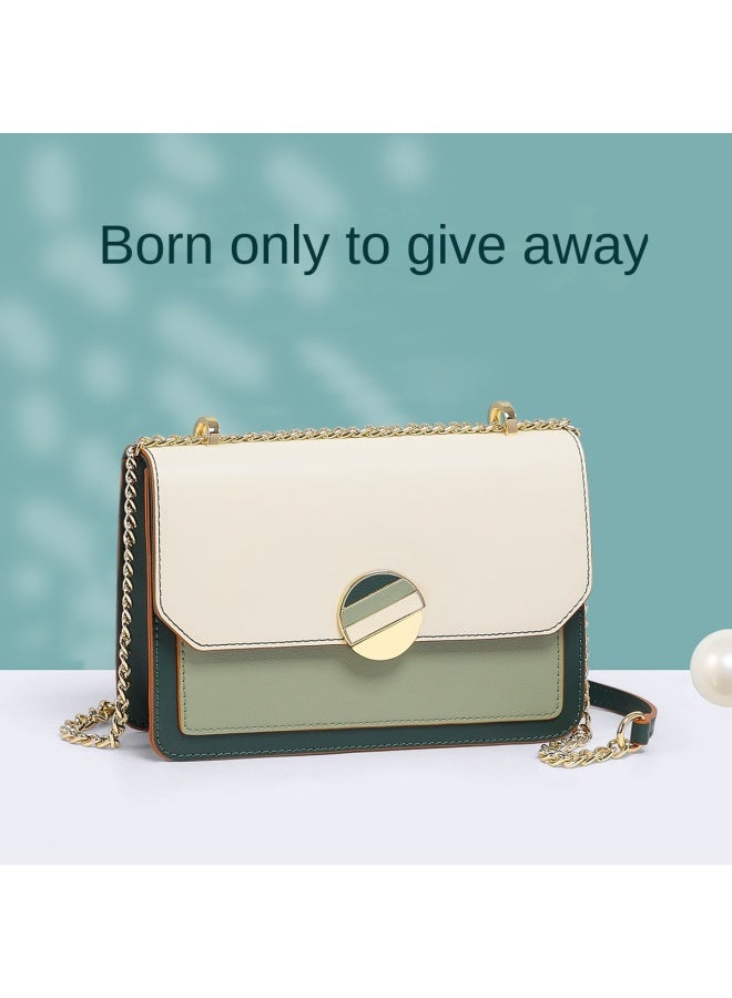 Comely Big Brand Bargain】color-blocking Versatile Fashion Accordion Bag For Women, Crossbody Shoulder Bag, Small Square Bag, Underarm Sling Bag - Image 2