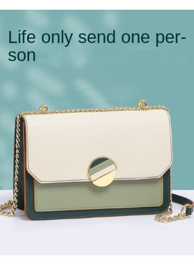 Comely Big Brand Bargain】color-blocking Versatile Fashion Accordion Bag For Women, Crossbody Shoulder Bag, Small Square Bag, Underarm Sling Bag - Image 1