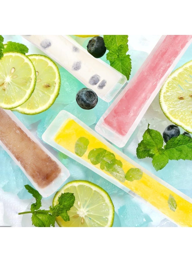 HZYH 160 Disposable Ice Popsicle Mold Bags BPA Free Freezer Tubes With Zip Seals For Healthy Snacks,Yogurt Sticks,Juice & Fruit Smoothies,Ice Candy Pops Comes With  Funnel of Random Color - Image 2