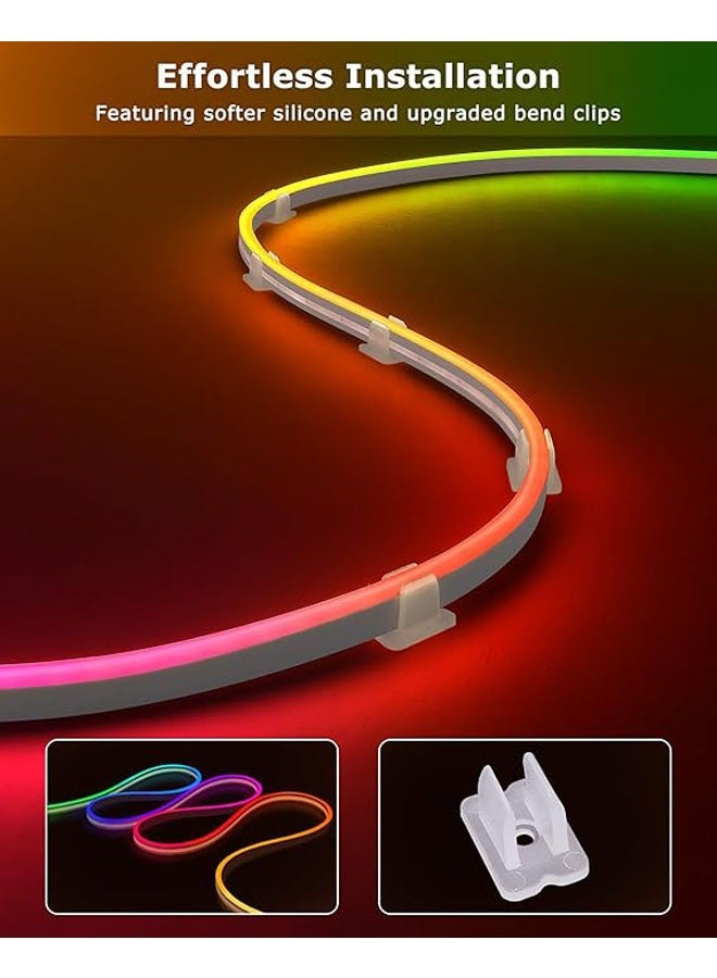 general Tuya wifi silicone flexible fantasy neon light with voice control horse running water atmosphere light box - Image 2