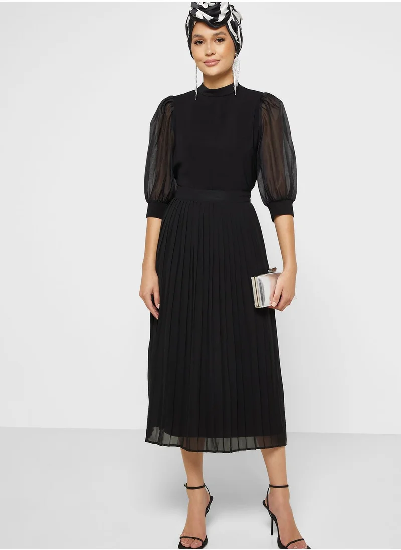 خزانة Pleated A-Line Skirt