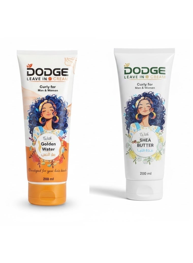 Dodge Leave-In Cream- with & SHEA BUTTER GOLDEN WATER - 200ml - Image 1