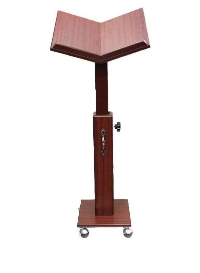 Al-Rawasem House A movable wooden Qur’an stand, adjustable to a height of up to 95 cm, and equipped with wheels - Image 2