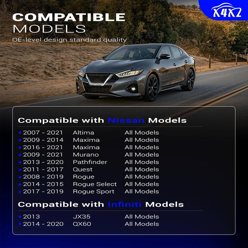 X4XZ روابط شريط الاستقرار من سبائك الزنك والنيكل لنيسان ألتيما ماكسيما مورانو باثفايندر كويست روغ روغ سيلكت روغ سبورت إنفينيتي JX35 QX60 2007-2021 K750094 & K750095 - Image 2