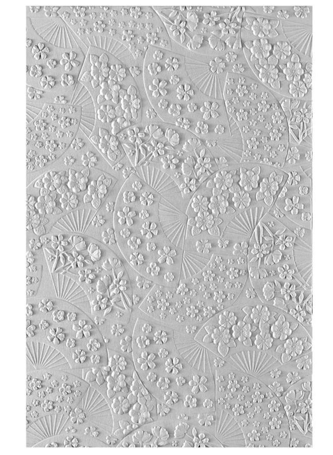 Spellbinders Floral Fans 3D Embossing Folder from The Spring in Kyoto Collection by Alex Syberia Designs - Image 2