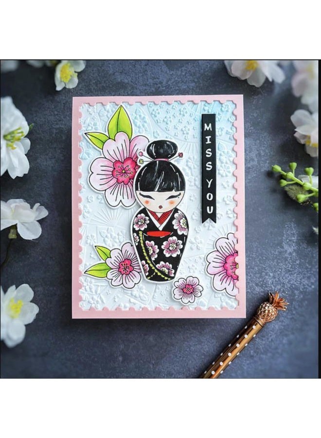 Spellbinders Floral Fans 3D Embossing Folder from The Spring in Kyoto Collection by Alex Syberia Designs - Image 3