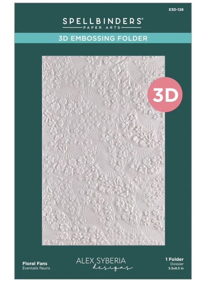 Spellbinders Floral Fans 3D Embossing Folder from The Spring in Kyoto Collection by Alex Syberia Designs - Image 1