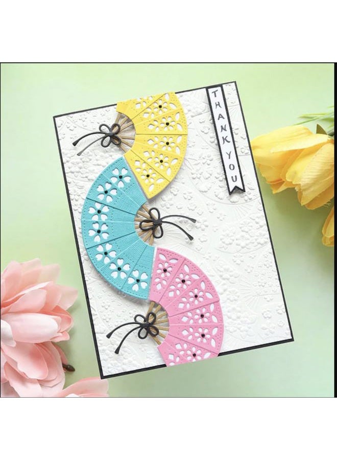 Spellbinders Floral Fans 3D Embossing Folder from The Spring in Kyoto Collection by Alex Syberia Designs - Image 4