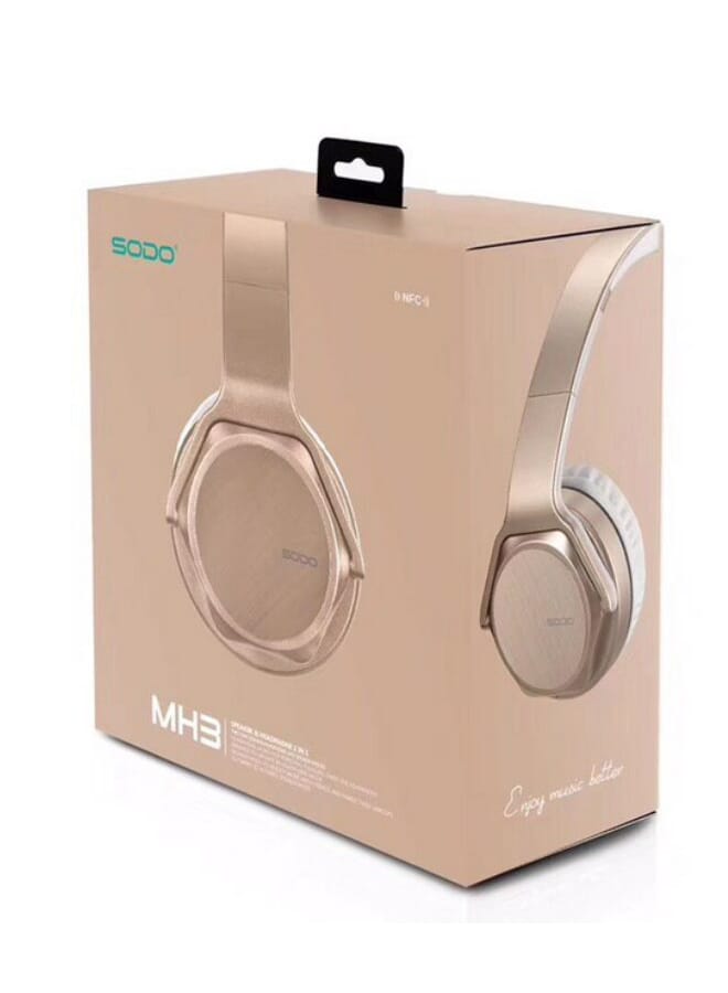 سودو سماعات سودو MH3 اللاسلكية باللون الذهبي