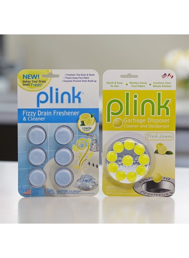 Plink 90 Garbage Disposer Cleaner and Deodorizer, Lemon, 10 Count - Image 4