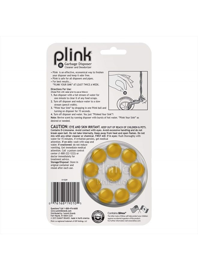 Plink 90 Garbage Disposer Cleaner and Deodorizer, Lemon, 10 Count - Image 2