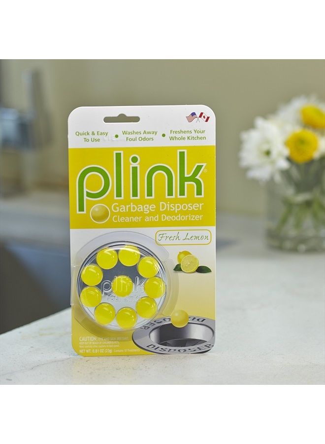 Plink 90 Garbage Disposer Cleaner and Deodorizer, Lemon, 10 Count - Image 3