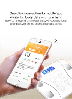 Sharpdo Bluetooth Body Fat Scale, Smart Wireless BMI Digital Bathroom Weight Scale Body Composition Monitor Health Analyzer with Smartphone App for Body Weight, Fat, Water, BMI,etc.  - Image 4