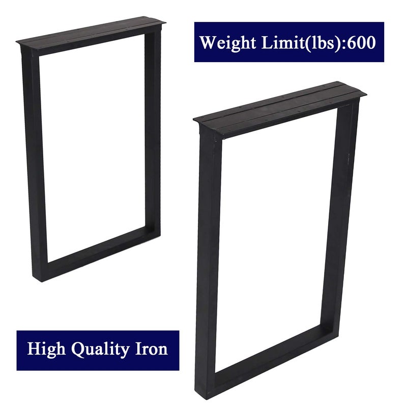 TIEOU Metal Table Legs 28 Inch Heavy Duty Metal Desk Legs Industrial Black Table Legs, Furniture Legs - Image 4