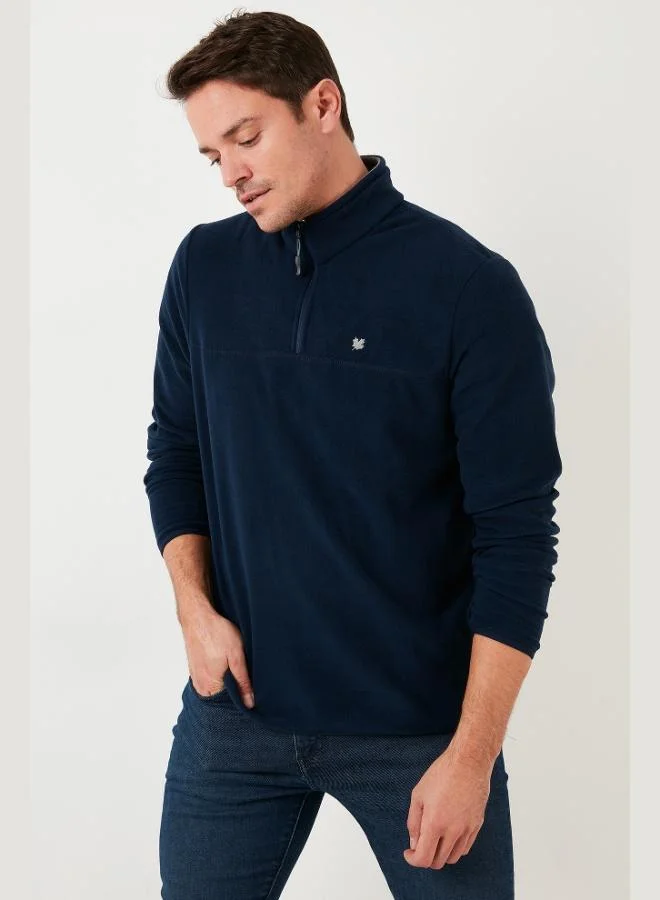 Buratti  Buratti Slim Fit Anti-Pilling Non-Flapping Batwing Collar Cold-Resistant Brushed Fleece Men's POLAR 5906001 for Men | Best Price UAE